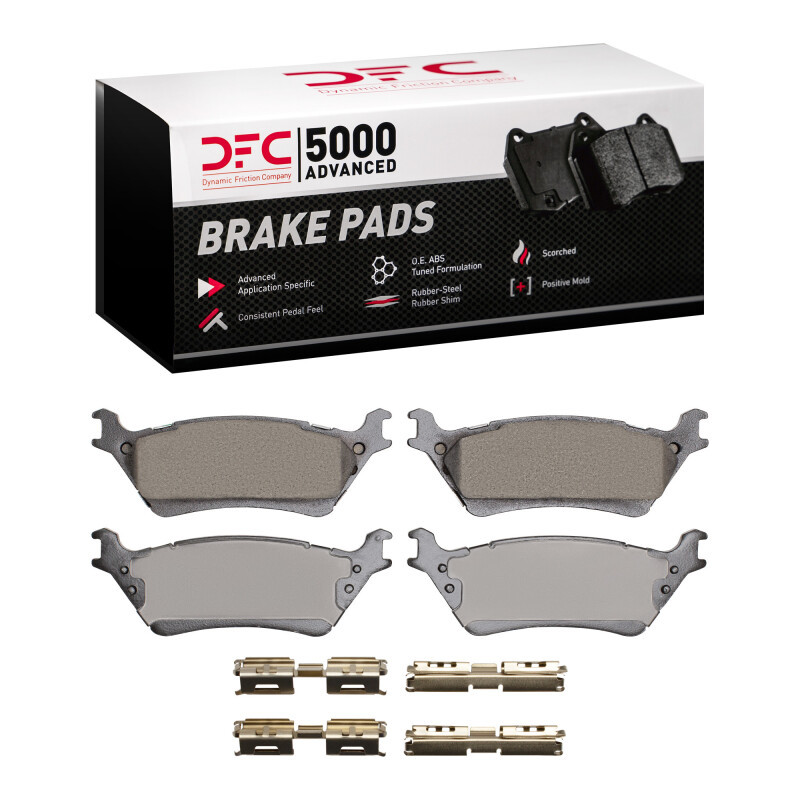 DFC 5000 Advanced Ceramic Rear Brake Pads and Hardware Kit, Ford F-150 4WD 2012-2020