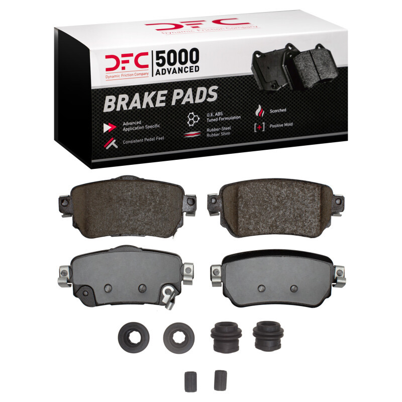 DFC 5000 Advanced Ceramic Rear Brake Pads and Hardware Kit, Nissan Qashqai (Canada) 2017-2025