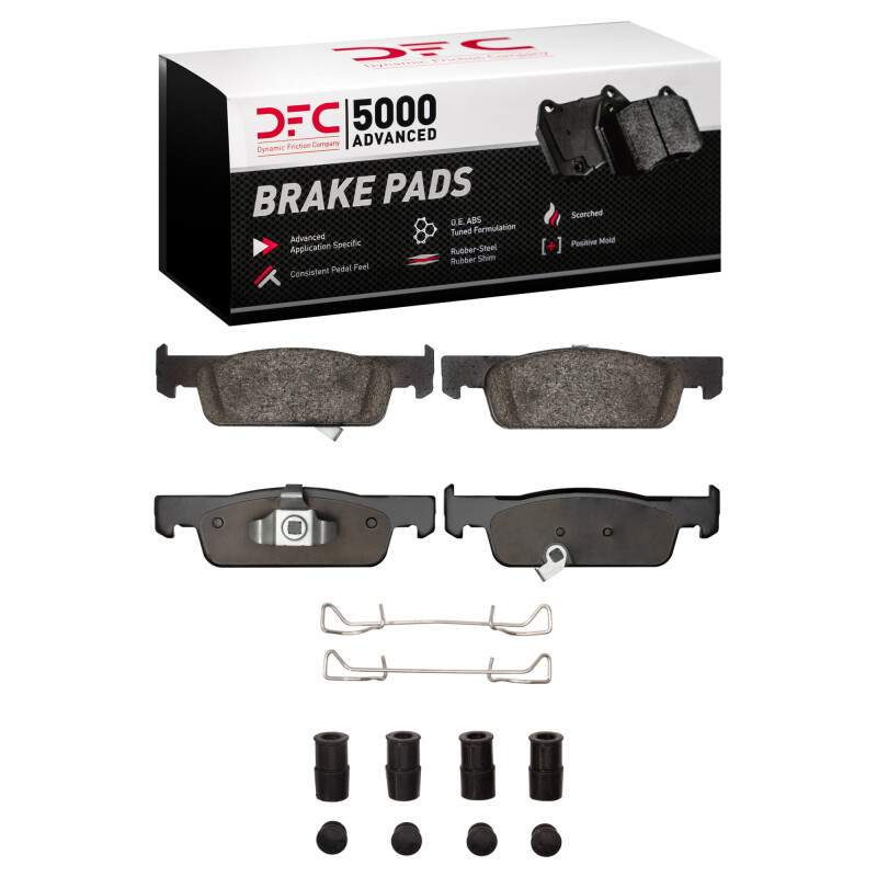 DFC 5000 Advanced Ceramic Front Brake Pads and Hardware Kit, Smart Fortwo 2016-2019