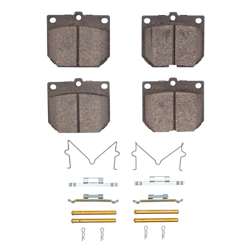 DFC 4000 HybriDynamic Front Brake Pads and Hardware Kit, Nissan 240Z 1969-1983