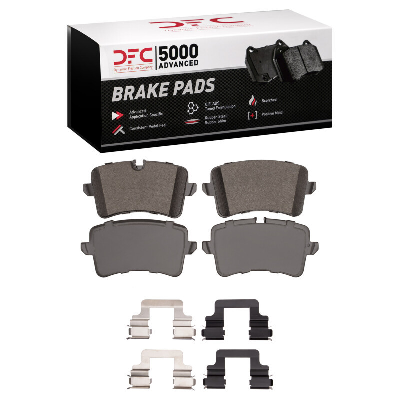 DFC 5000 Advanced Low-Metallic Rear Brake Pads and Hardware Kit, Audi A6 (USA/Canada) 2011-2023