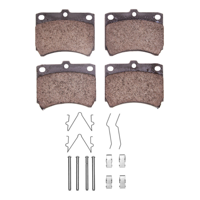 DFC 4000 HybriDynamic Front Brake Pads and Hardware Kit, Ford Festiva 1988-1993