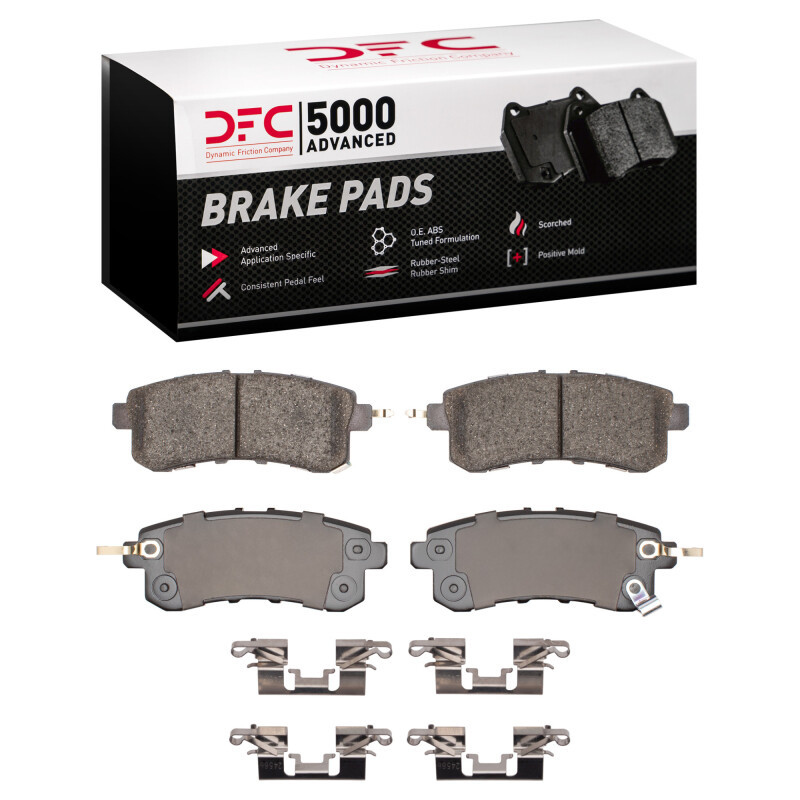 DFC 5000 Advanced Ceramic Rear Brake Pads and Hardware Kit, Infiniti QX80 2010-2024