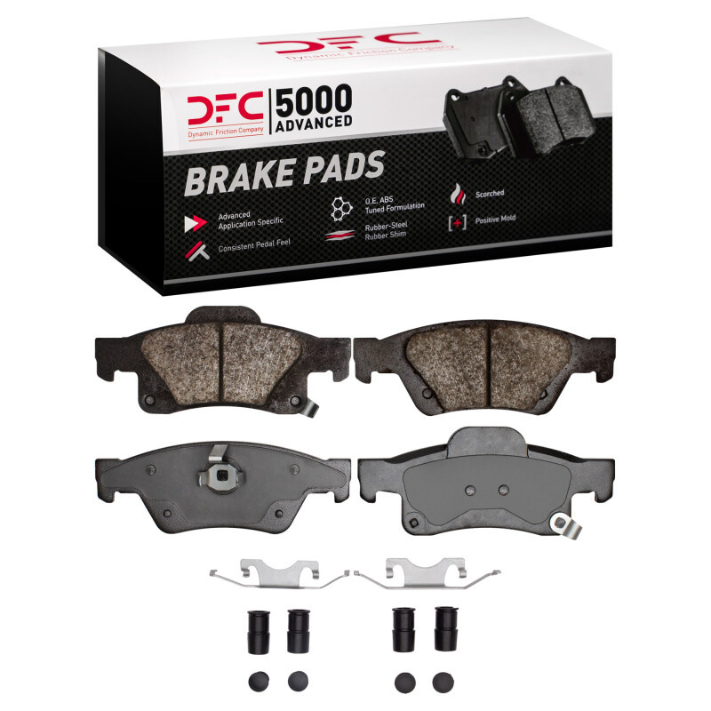 DFC 5000 Advanced Ceramic Rear Brake Pads and Hardware Kit, Dodge Durango 2011-2025