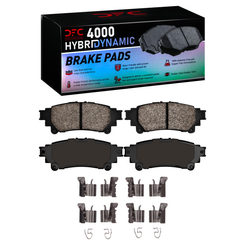 DFC 4000 HybriDynamic Rear Brake Pads and Hardware Kit, Lexus RX350 2010-2015