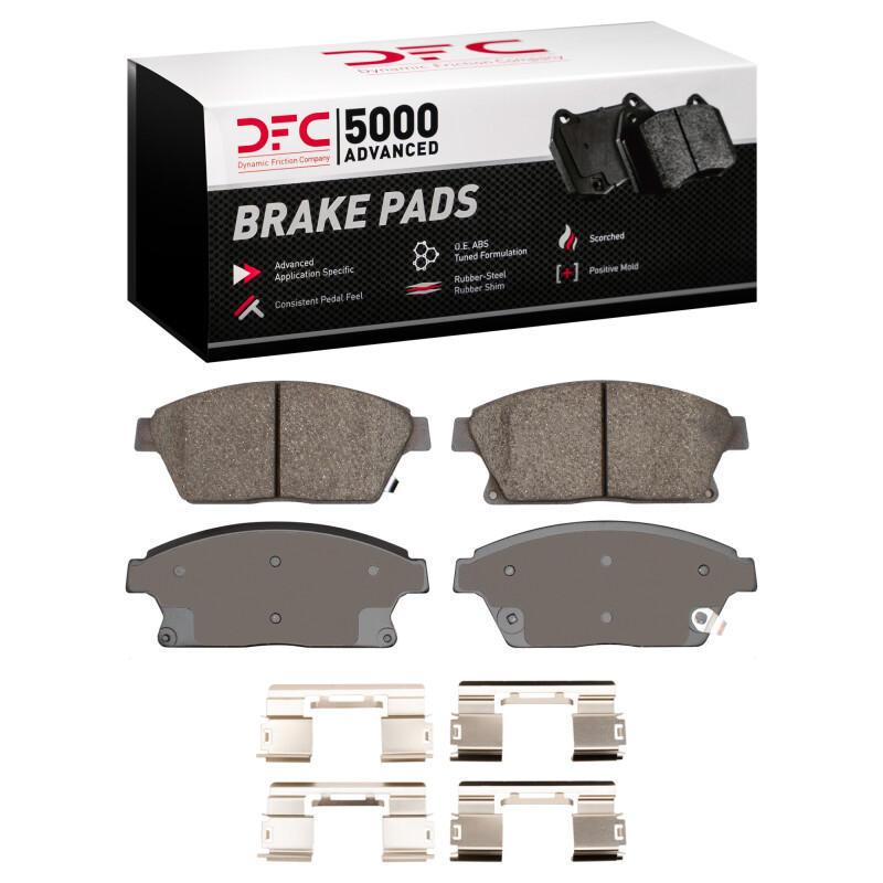 DFC 5000 Advanced Ceramic Front Brake Pads and Hardware Kit, Buick Verano 2011-2019