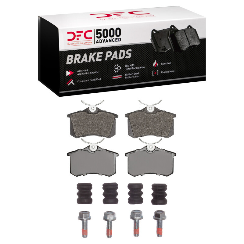 DFC 5000 Advanced Ceramic Rear Brake Pads and Hardware Kit, Audi A3 1986-2019
