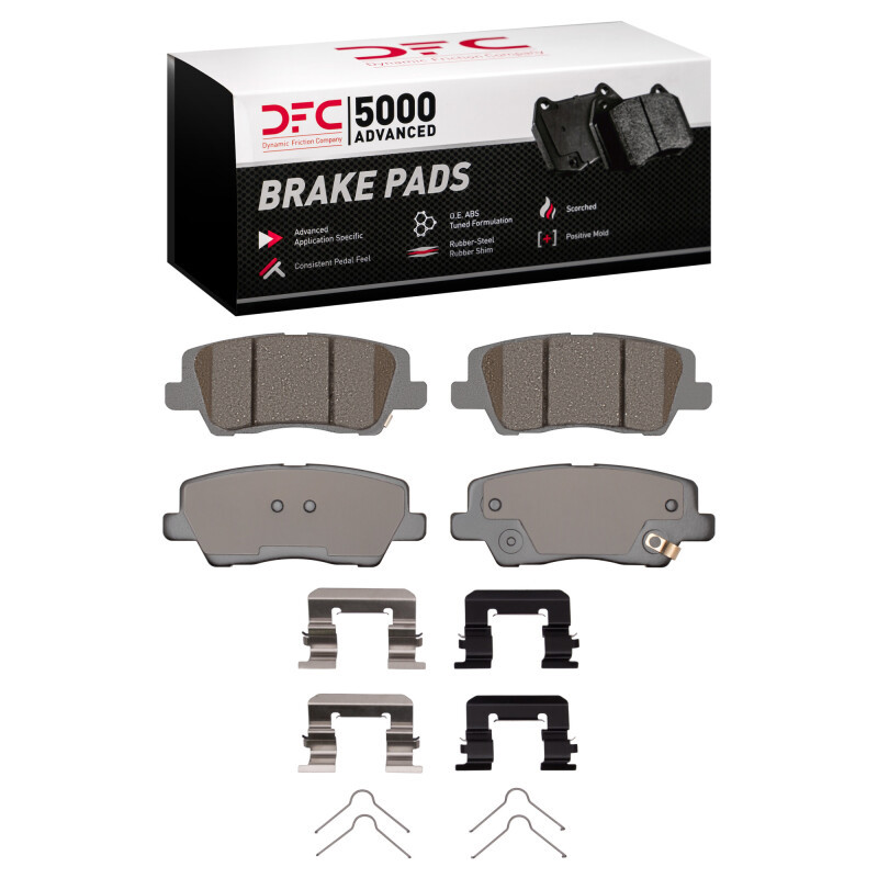 DFC 5000 Advanced Ceramic Rear Brake Pads and Hardware Kit, Cadillac ATS 2013-2019