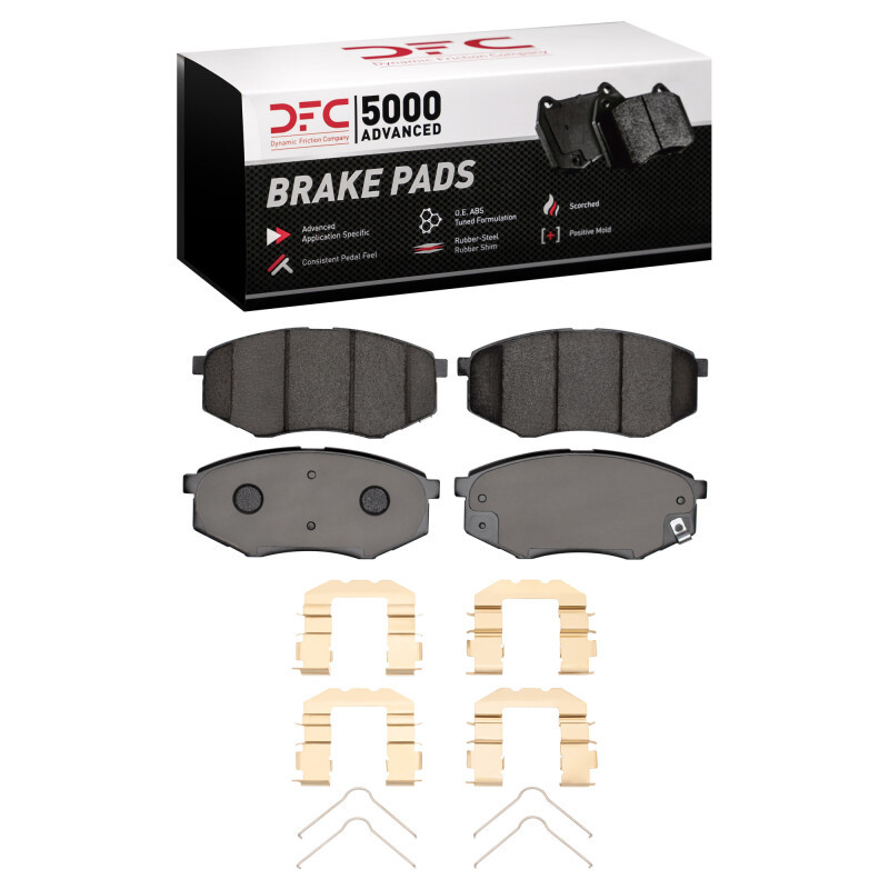 DFC 5000 Advanced Ceramic Front Brake Pads and Hardware Kit, Hyundai Tucson 2010-2011