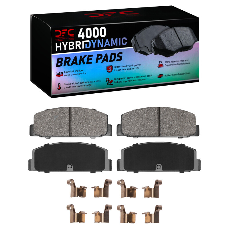DFC 84-89 Chrysler Conquest Rear 4000 HybriDynamic Brake Pads and Hardware Kit