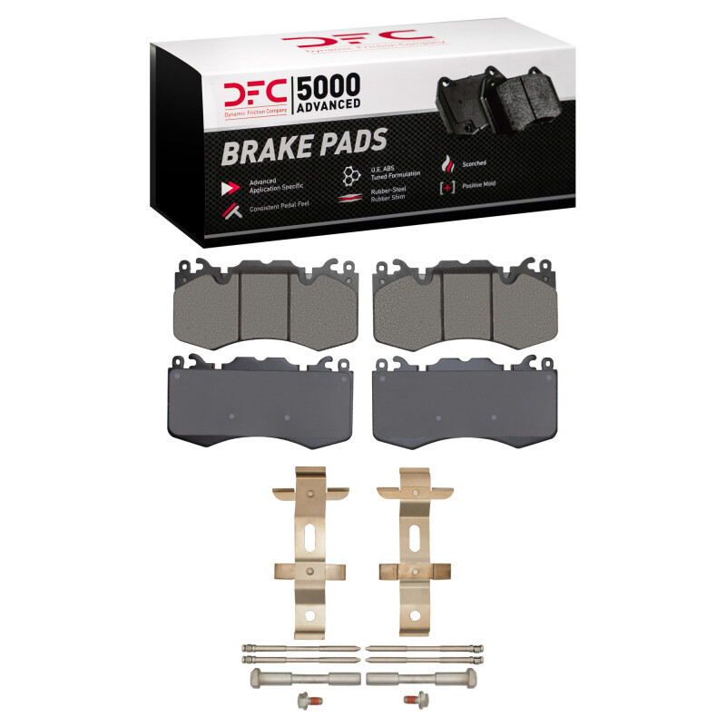 DFC 5000 Advanced Low-Metallic Front Brake Pads and Hardware Kit, Land Rover Range Rover Sport 2010-2022