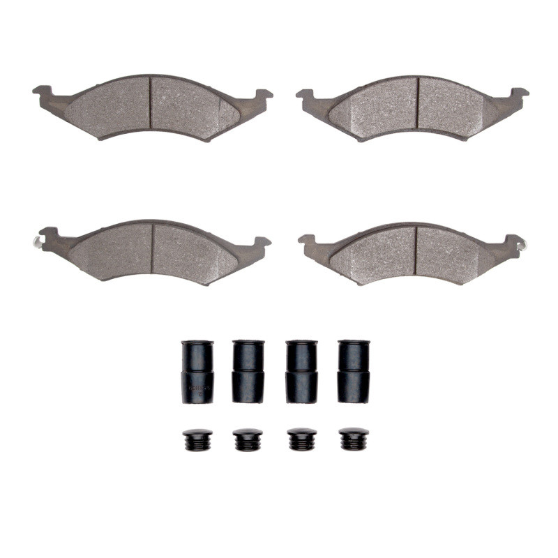 DFC 86-92 Ford Taurus (Excl SHO) Front 5000 Advanced Semi Metallic Brake Pads and Hardware Kit
