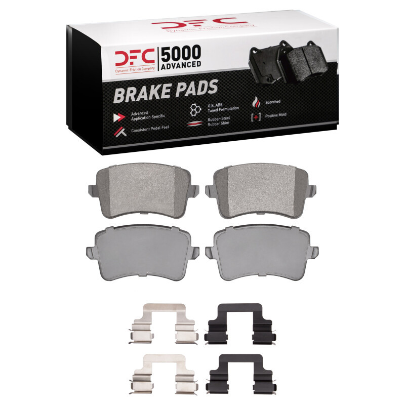 DFC 5000 Advanced Low-Metallic Rear Brake Pads and Hardware Kit, Audi SQ5 2008-2017