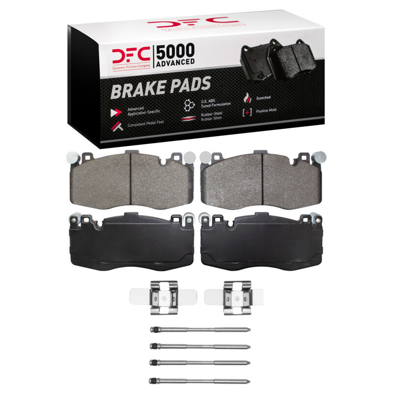 DFC 5000 Advanced Low-Metallic Front Brake Pads and Hardware Kit, BMW X6 2012-2019