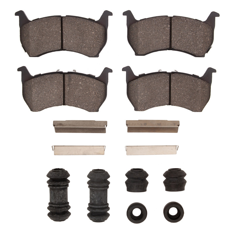 DFC 5000 Advanced Semi-Metallic Front Brake Pads and Hardware Kit, Mazda 626 1983-1987