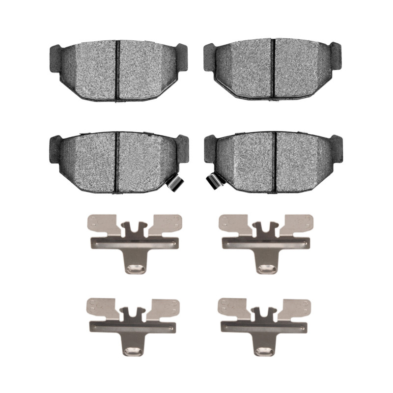 DFC 5000 Advanced Semi-Metallic Rear Brake Pads and Hardware Kit, Subaru GL 1985-1991