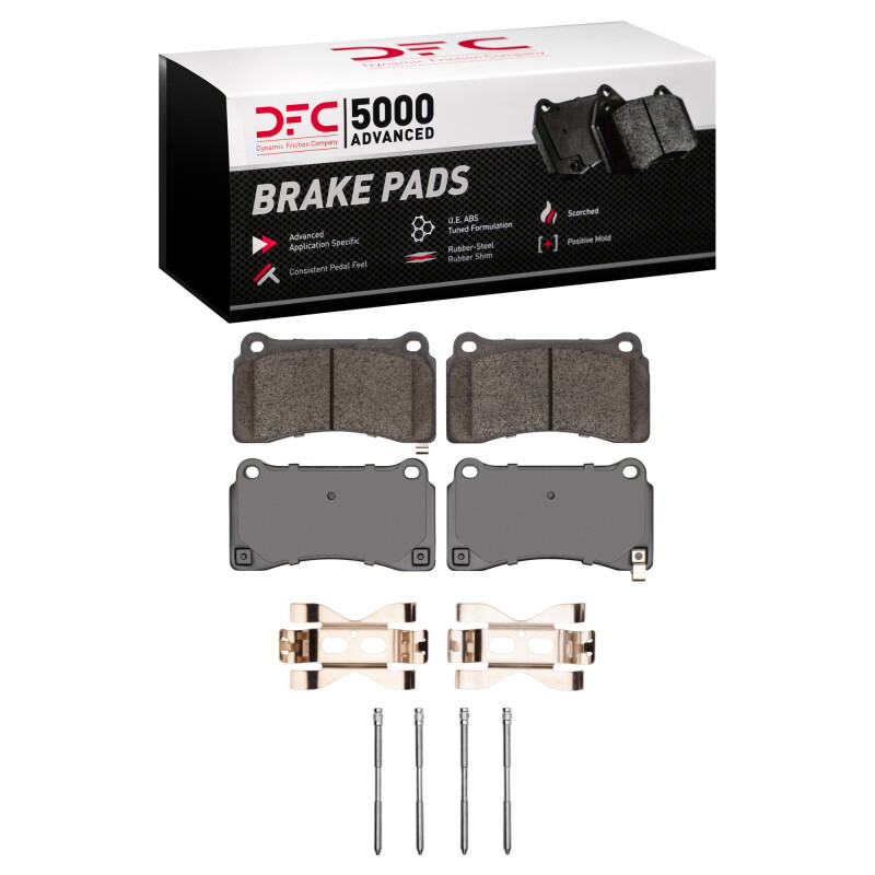 DFC 5000 Advanced Low-Metallic Rear Brake Pads and Hardware Kit, Nissan GT-R 2009-2024