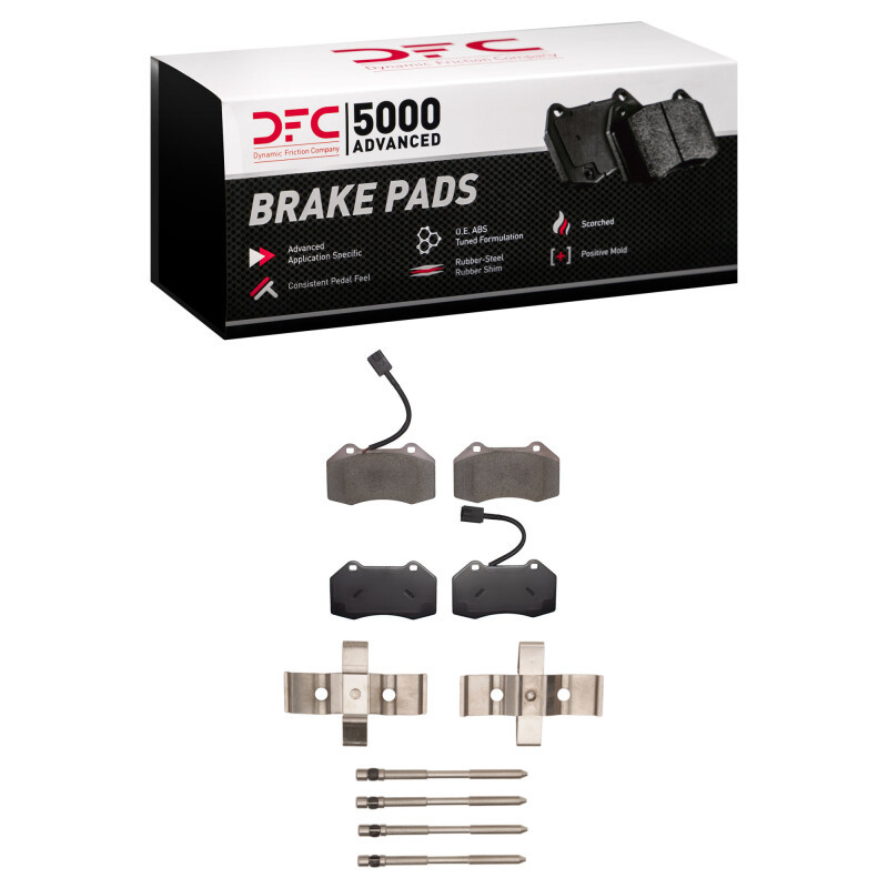 DFC 5000 Advanced Low-Metallic Front Brake Pads and Hardware Kit, Alfa Romeo 4C 2015-2020