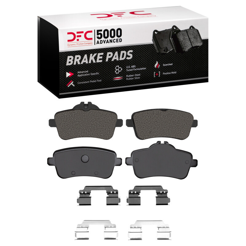 DFC 5000 Advanced Low-Metallic Rear Brake Pads and Hardware Kit, Mercedes-Benz SLK55 AMG 2012-2020