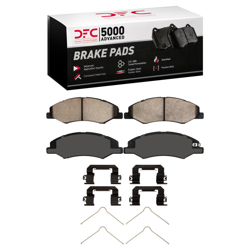 DFC 5000 Advanced Ceramic Front Brake Pads and Hardware Kit, Honda Odyssey 2018-2025