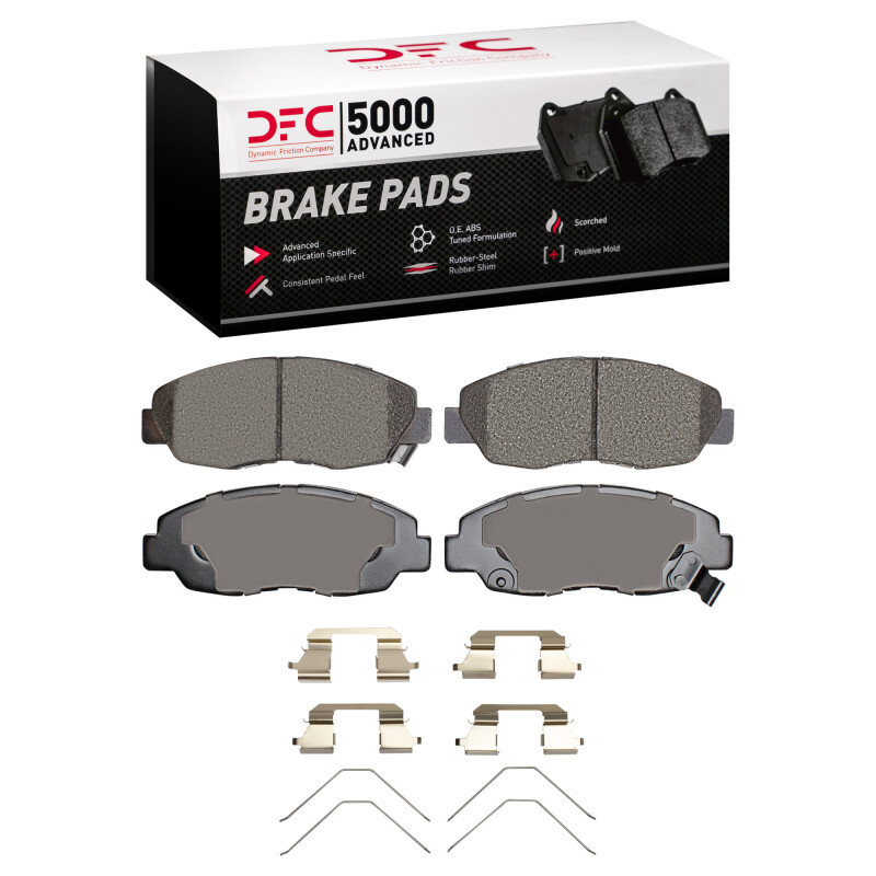 DFC 5000 Advanced Ceramic Front Brake Pads and Hardware Kit, Acura EL 1996-2015