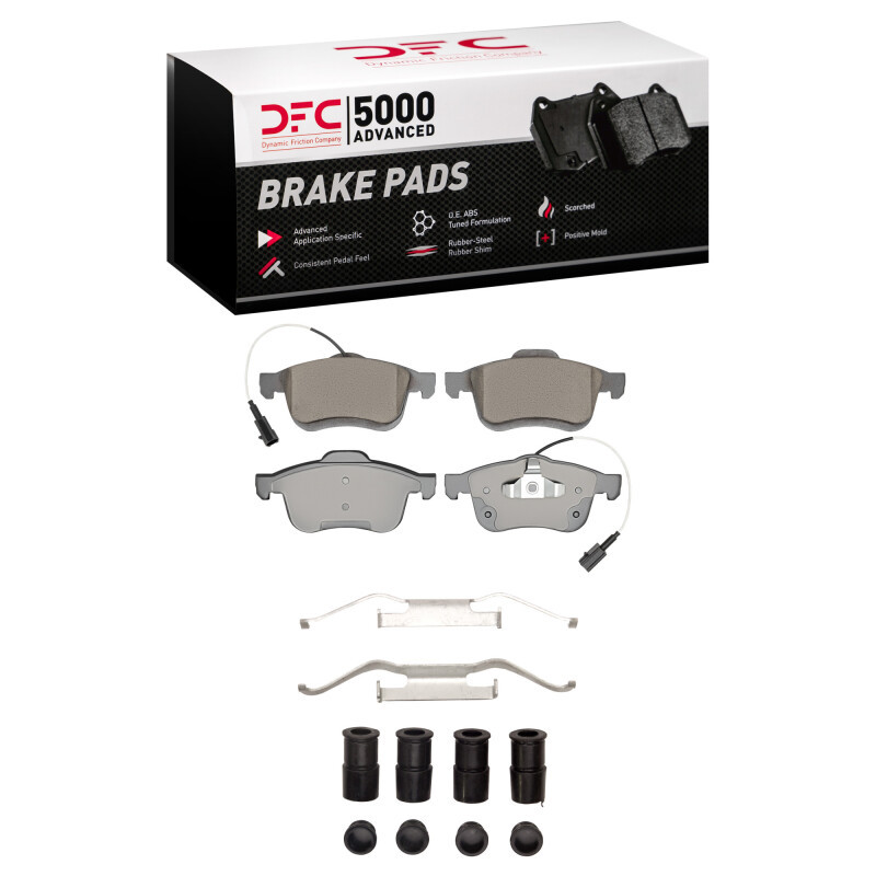 DFC 5000 Advanced Ceramic Front Brake Pads and Hardware Kit, Ram ProMaster City 2015-2020
