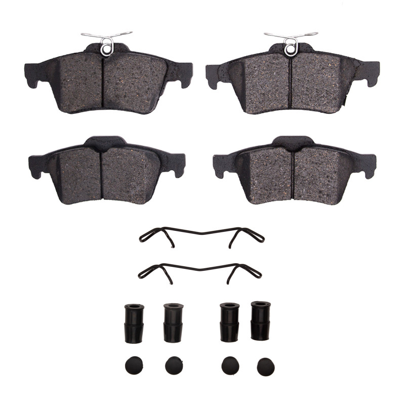 DFC 5000 Advanced Low-Metallic Rear Brake Pads and Hardware Kit, Ford Focus 2016-2018