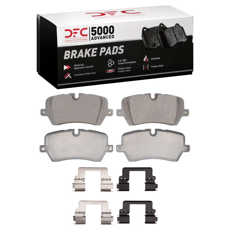 DFC 5000 Advanced Low-Metallic Rear Brake Pads and Hardware Kit, Land Rover Range Rover 2013-2022