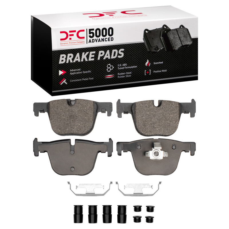 DFC 5000 Advanced Low-Metallic Rear Brake Pads and Hardware Kit, BMW 435i 2012-2020