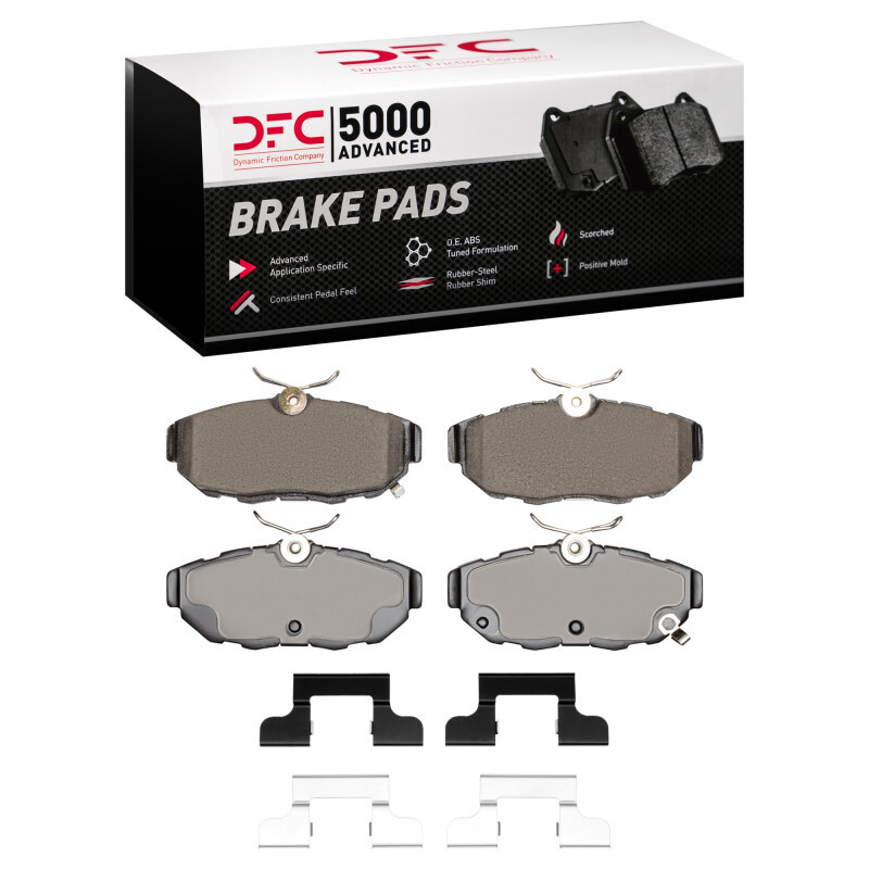 DFC 5000 Advanced Ceramic Rear Brake Pads and Hardware Kit, Ford Mustang 2005-2014