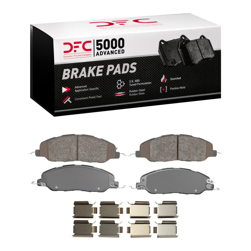 DFC 5000 Advanced Ceramic Front Brake Pads and Hardware Kit, Ford Mustang 2005-2014
