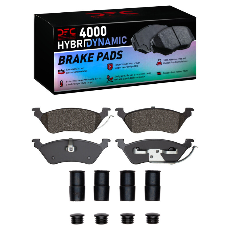 DFC 4000 HybriDynamic Rear Brake Pads and Hardware Kit, Chrysler Town & Country 2001-2007