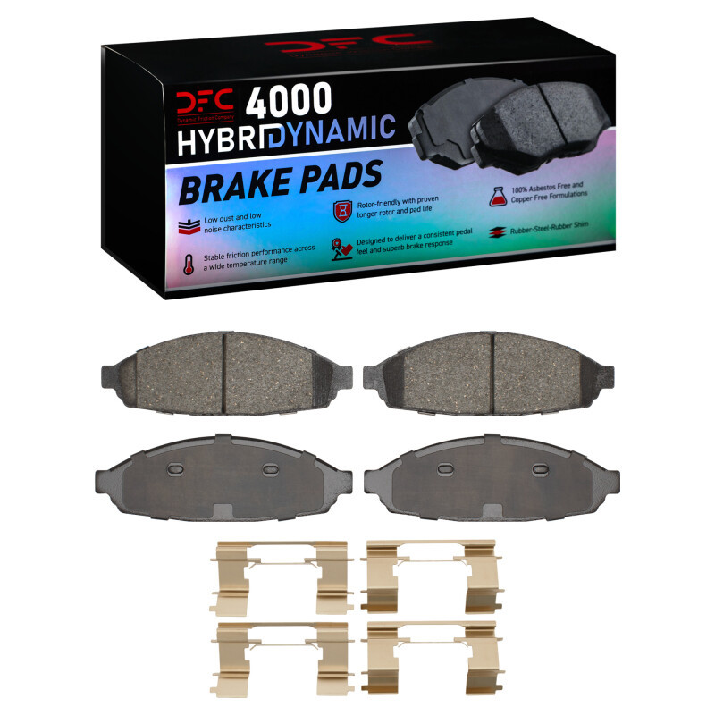 DFC 03-11 Ford Crown Victoria Front 4000 HybriDynamic Brake Pads and Hardware Kit