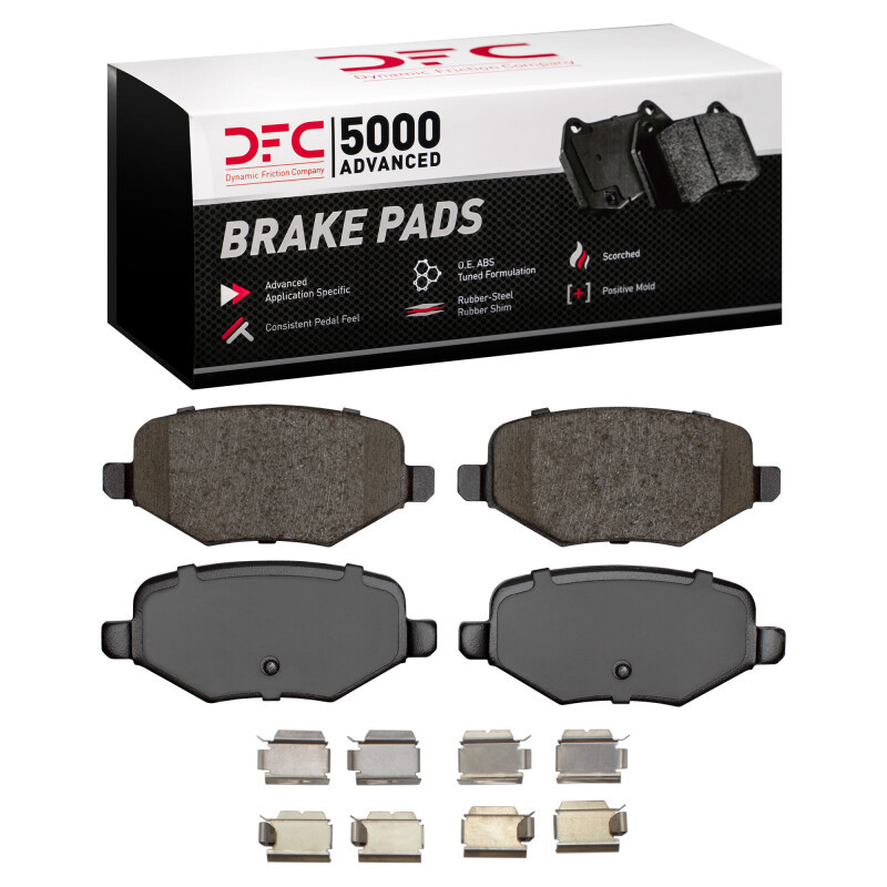 DFC 5000 Advanced Ceramic Rear Brake Pads and Hardware Kit, Ford Edge 2011-2019