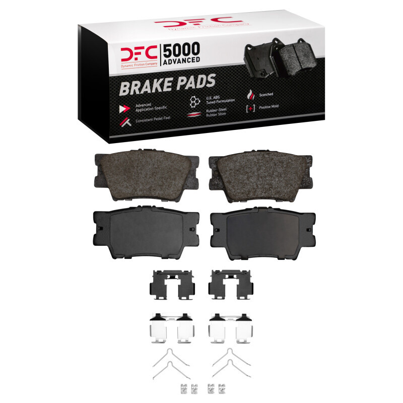 DFC 5000 Advanced Ceramic Rear Brake Pads and Hardware Kit, Lexus HS250H 2006-2018