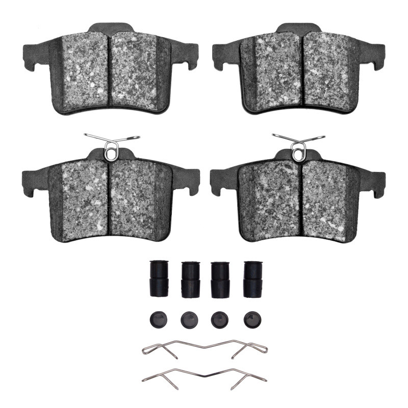 DFC 5000 Advanced Low-Metallic Rear Brake Pads and Hardware Kit, Jaguar XFR 2010-2015
