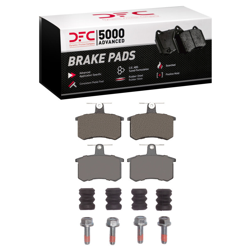 DFC 5000 Advanced Low-Metallic Rear Brake Pads and Hardware Kit, Alfa Romeo 164 1980-2001
