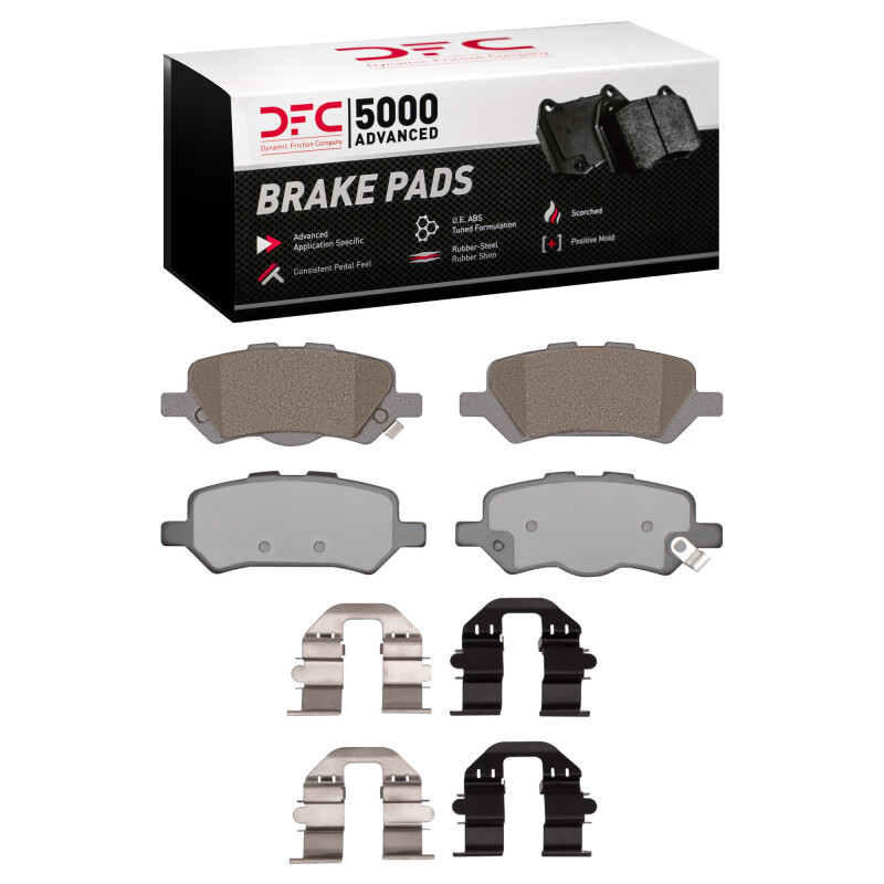 DFC 5000 Advanced Ceramic Rear Brake Pads and Hardware Kit, Toyota Venza 2009-2015