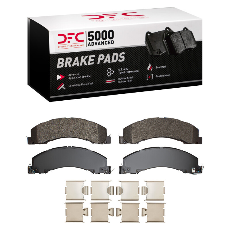 DFC 5000 Advanced Semi-Metallic Front/Rear Brake Pads and Hardware Kit, Dodge Ram 4500 / 2008-2025