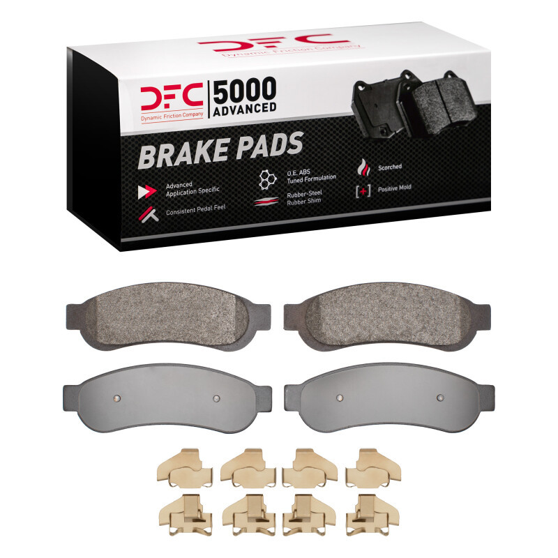 DFC 5000 Advanced Semi-Metallic Rear Brake Pads and Hardware Kit, Ford F-250 2WD (Super Duty) 2010-2012