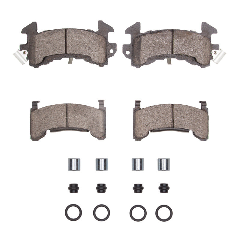 DFC 5000 Advanced Semi-Metallic Rear Brake Pads and Hardware Kit, Chevrolet Camaro 1982-1988