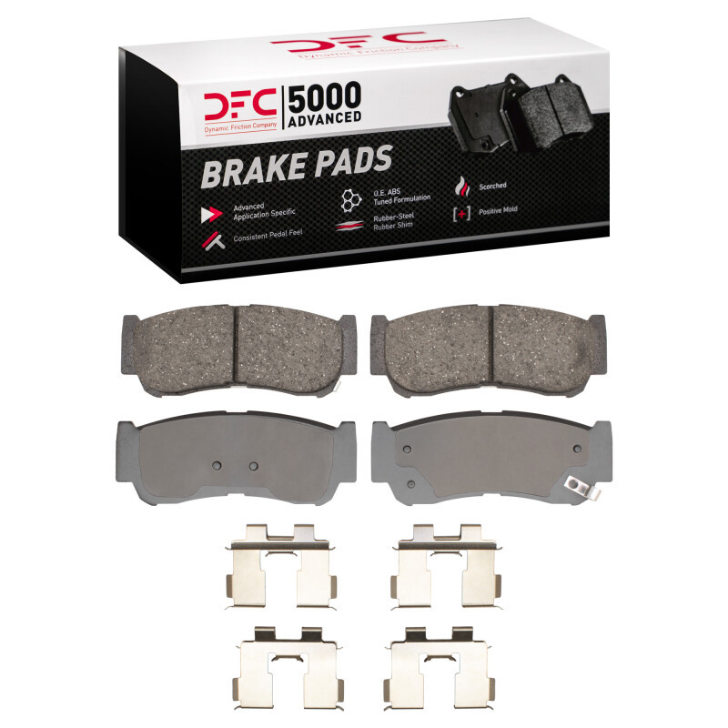 DFC 5000 Advanced Ceramic Rear Brake Pads and Hardware Kit, Hyundai Santa Fe 2007-2009