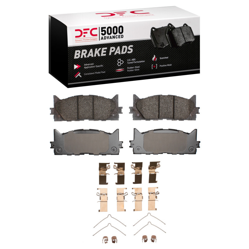 DFC 5000 Advanced Ceramic Front Brake Pads and Hardware Kit, Lexus ES350 2007-2018
