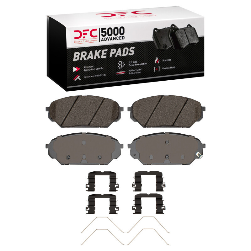 DFC 5000 Advanced Ceramic Front Brake Pads and Hardware Kit, Hyundai Veracruz 2007-2012