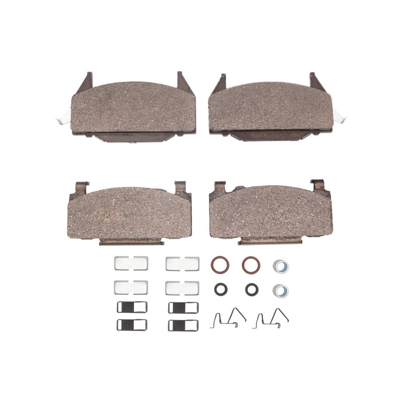DFC 80-82 Chevrolet Chevette Front 5000 Advanced Semi Metallic Brake Pads and Hardware Kit