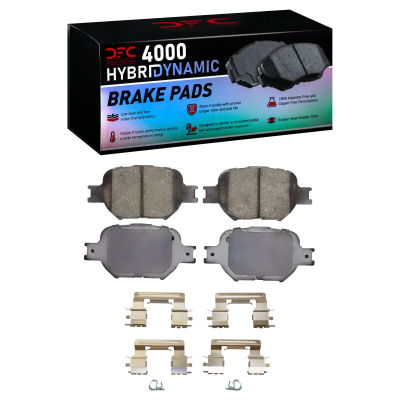 DFC 4000 HybriDynamic Front Brake Pads and Hardware Kit, Scion TC 2000-2010