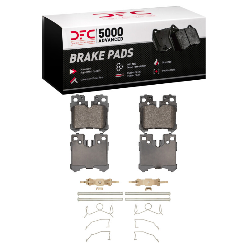 DFC 07-17 Lexus LS460 Rear 5000 Advanced Low Metallic Brake Pads and Hardware Kit