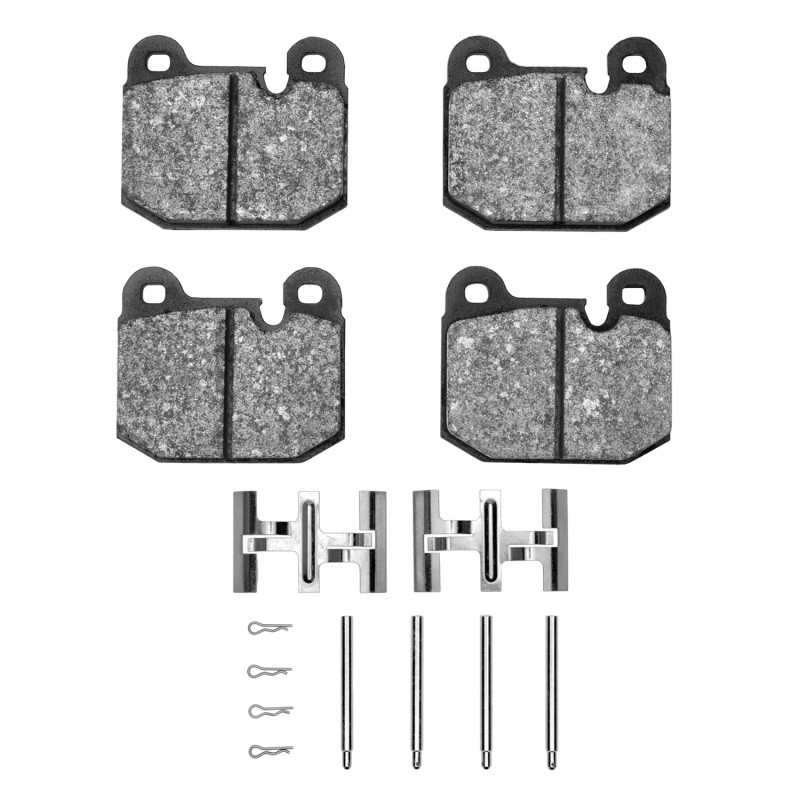 DFC 5000 Advanced Low-Metallic Front Brake Pads and Hardware Kit, BMW 320I (USA/Canada) 1977-1983