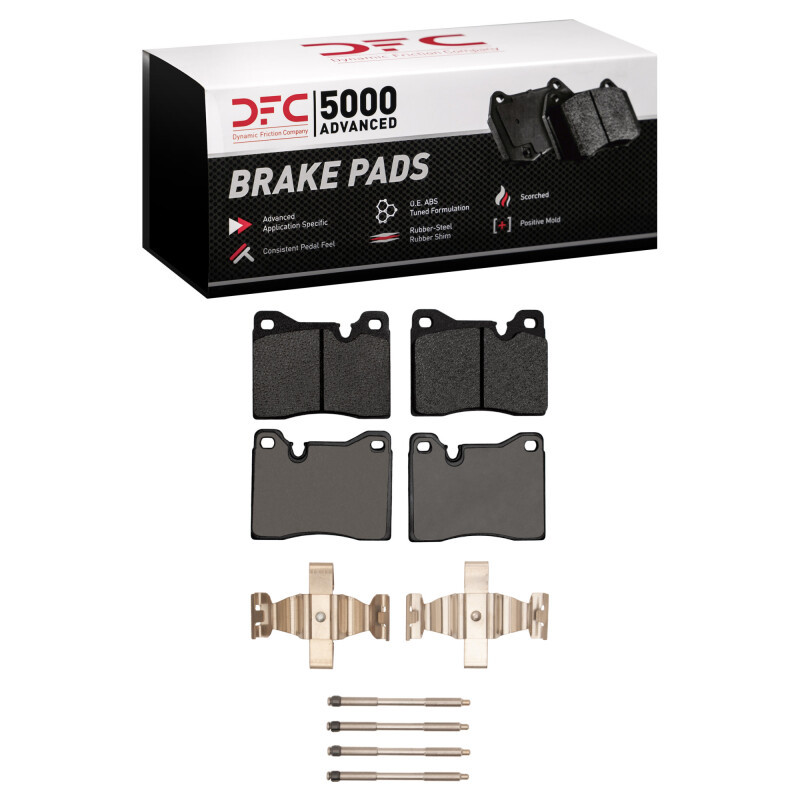DFC 5000 Advanced Low-Metallic Front Brake Pads and Hardware Kit, BMW M6 1987-1988