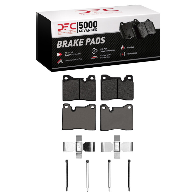 DFC 5000 Advanced Low-Metallic Front Brake Pads and Hardware Kit, BMW 630CSi 1976-1986
